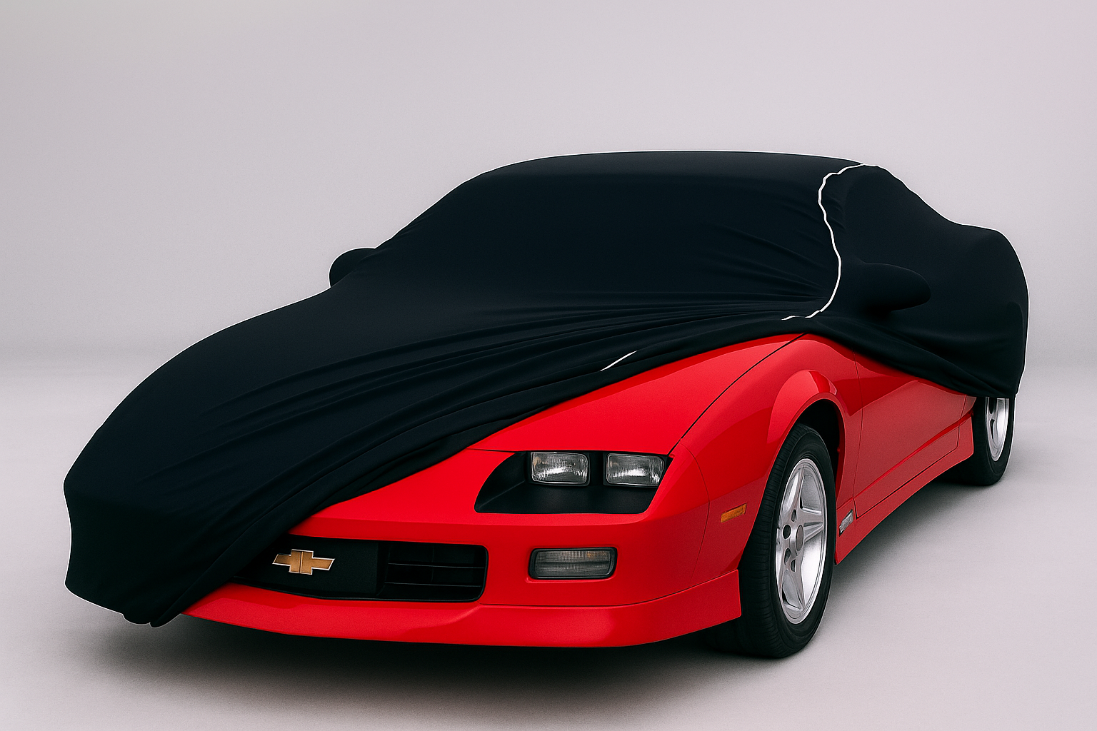 Ganzgarage Indoor Stretch Cover Carcover für Chevrolet Camaro Schwarz