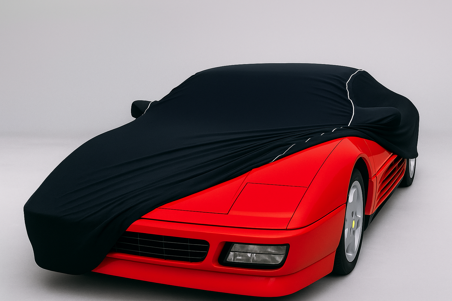 Ganzgarage Indoor Stretch Cover Carcover für Ferrari 328 GTS Schwarz