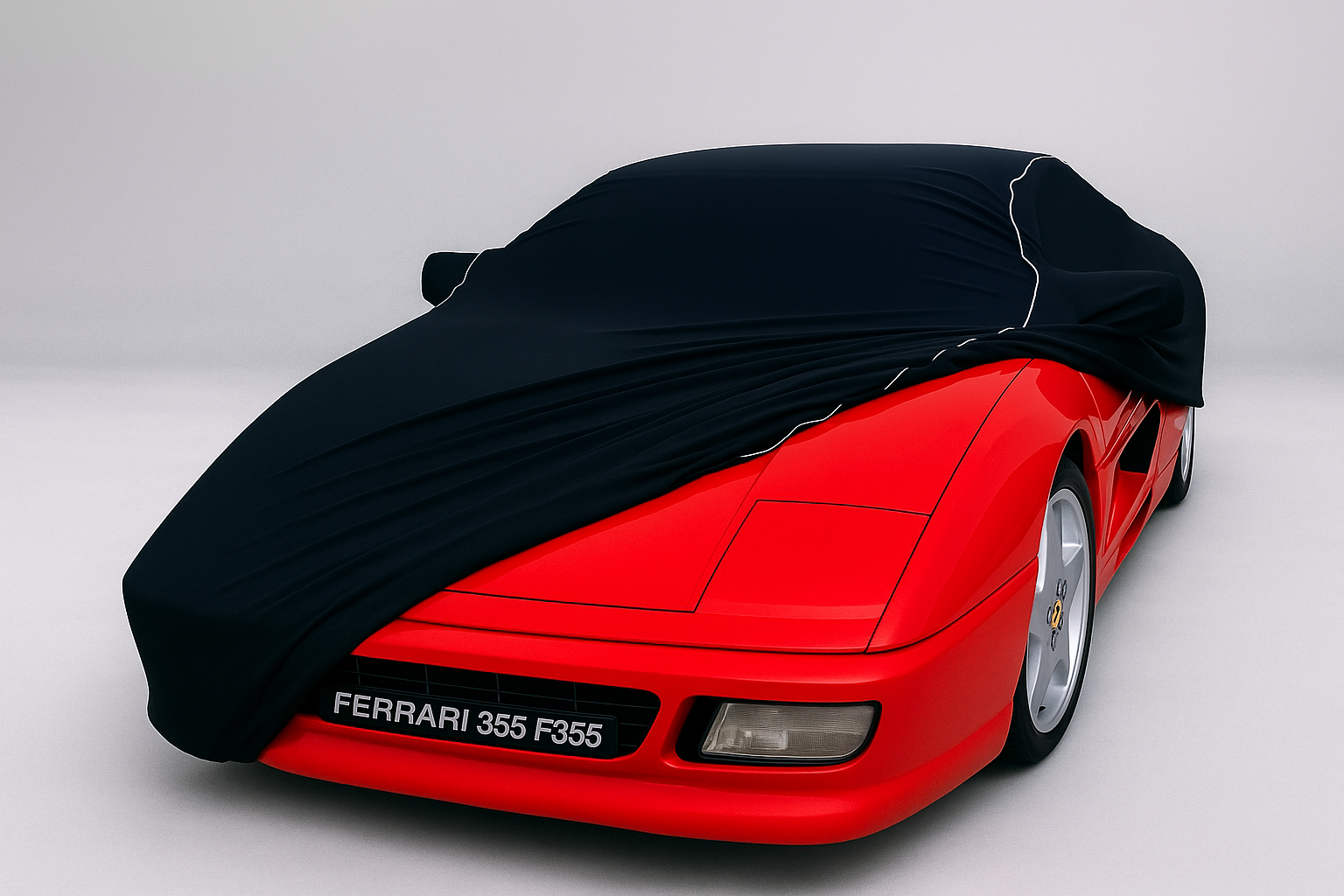 Ganzgarage Indoor Stretch Cover Carcover für Ferrarie 335 F335 Schwarz