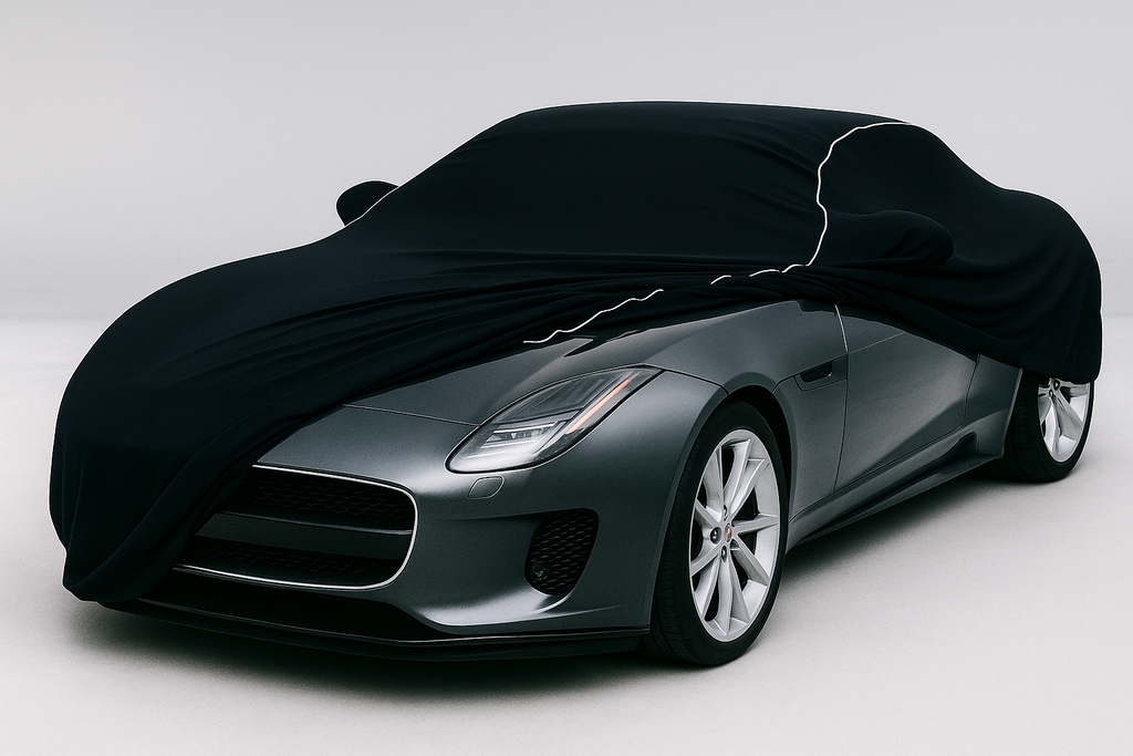 Ganzgarage Indoor Stretch Cover Carcover für Jaguar F Type Cabrio Schwarz