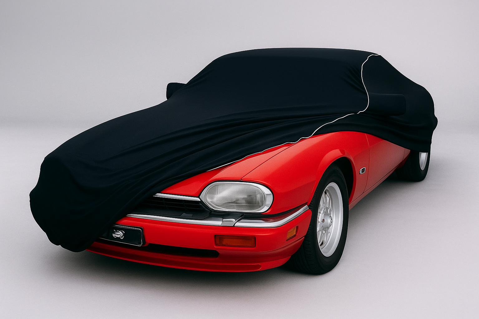 Ganzgarage Indoor Stretch Cover Carcover für Jaguar XJS Schwarz