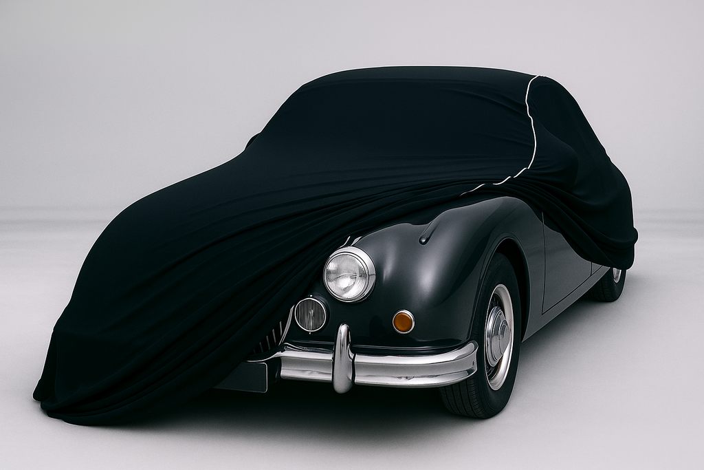 Ganzgarage Indoor Stretch Cover Carcover für Jaguar Mk1, Mk2 Limo Schwarz