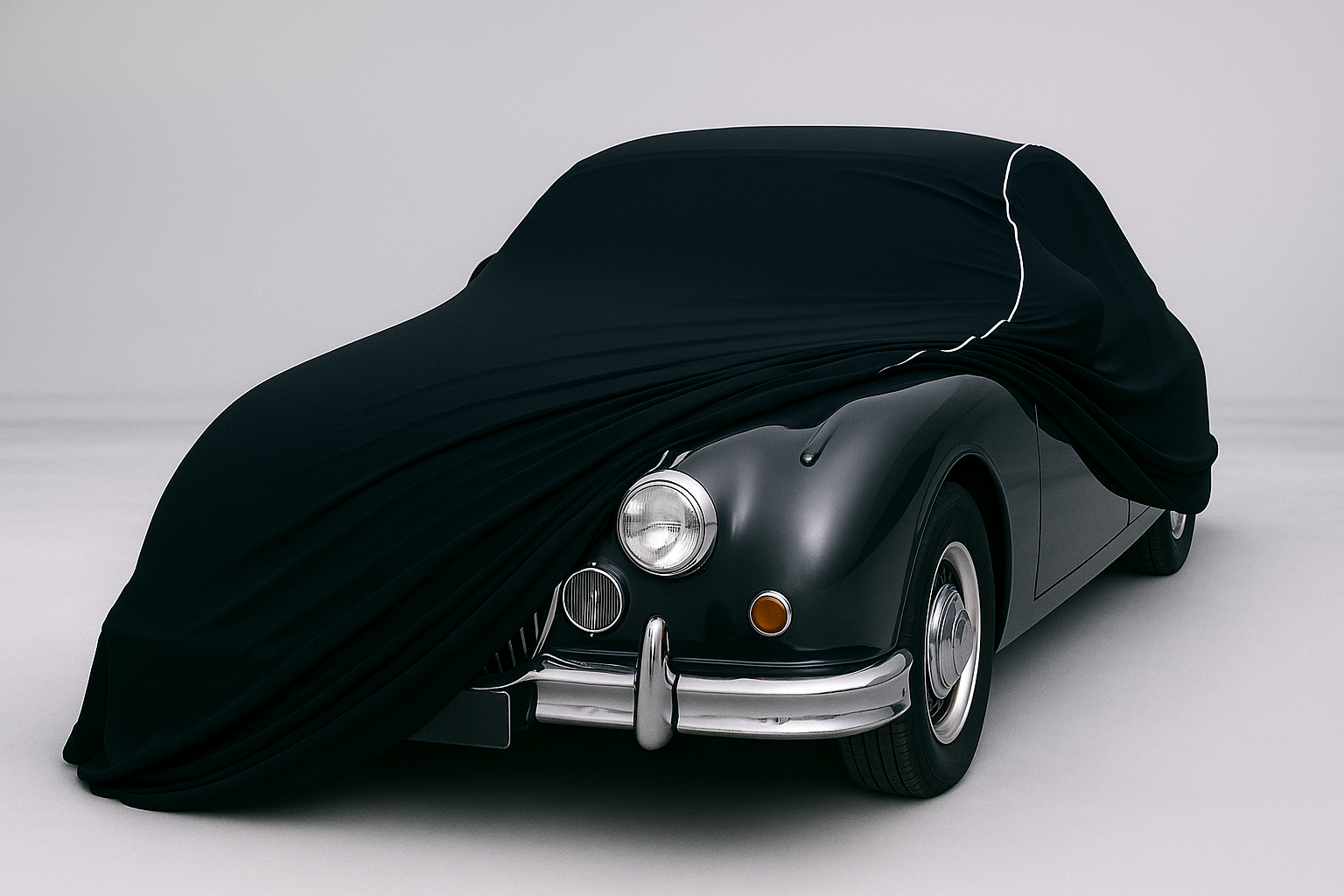 Ganzgarage Indoor Stretch Cover Carcover für Jaguar Mk1, Mk2 Limo Schwarz