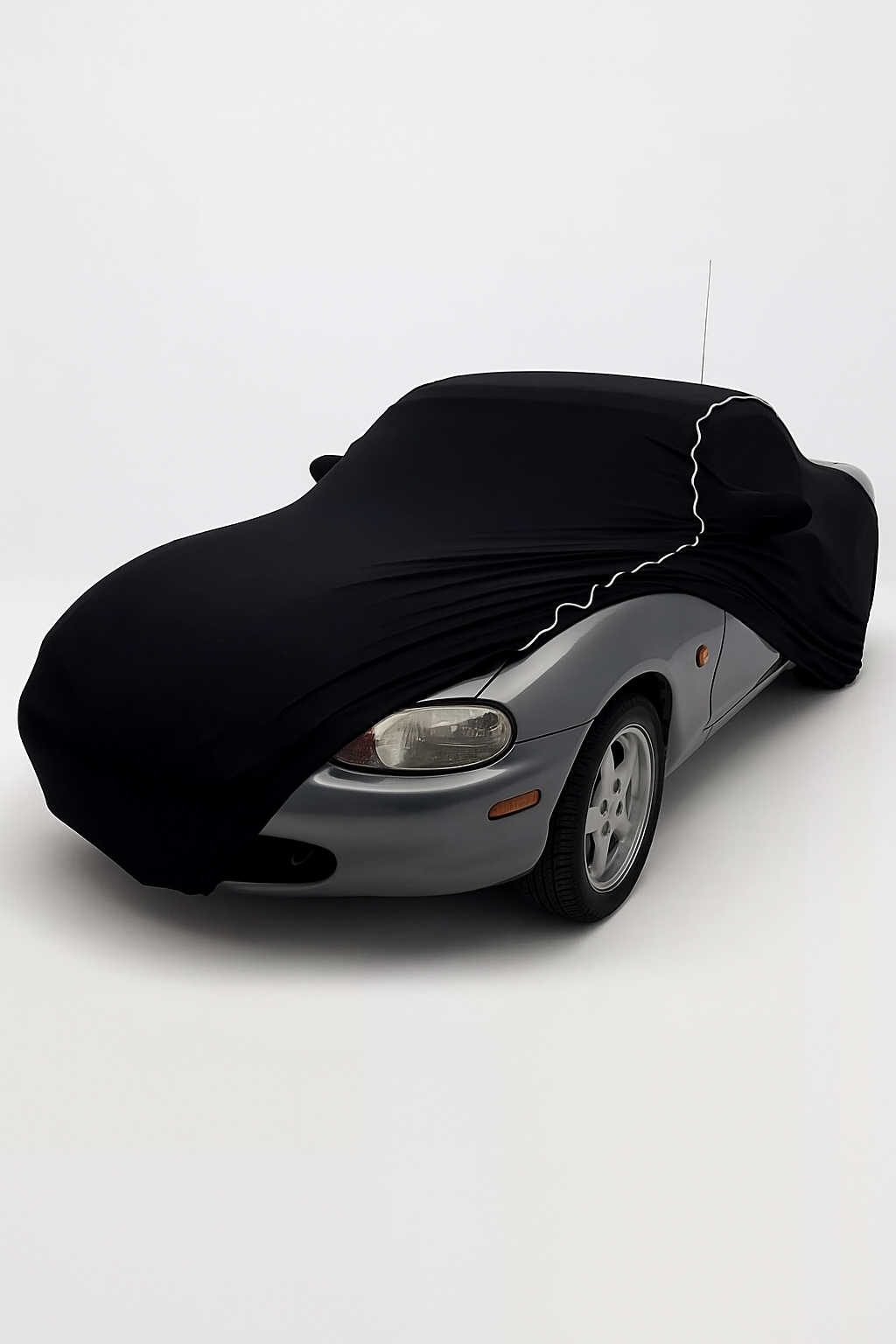 Ganzgarage Indoor Stretch Cover Carcover für Mazda MX5 Schwarz