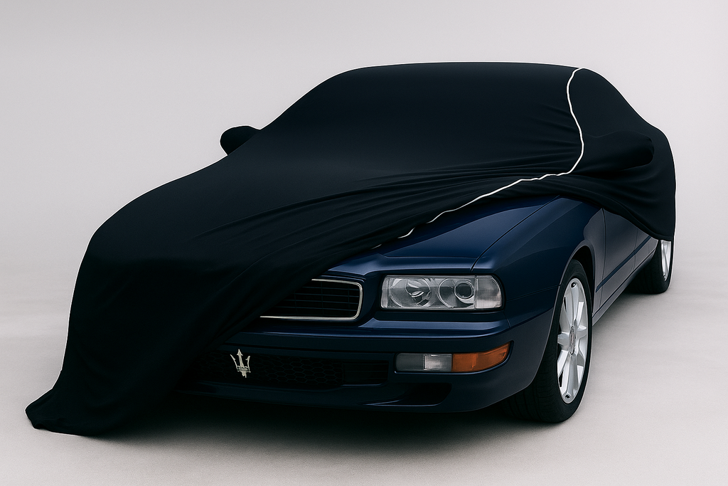 Ganzgarage Indoor Stretch Cover Carcover für Maserati Quattroporte V Schwarz.