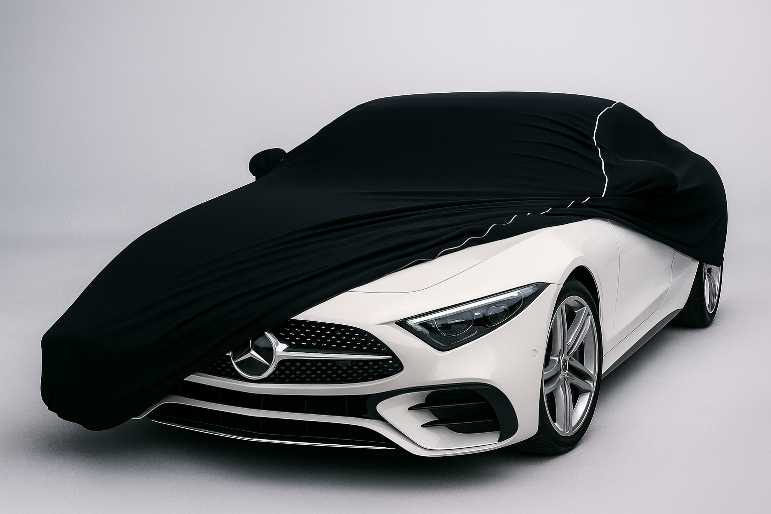 Ganzgarage Indoor Stretch Cover Carcover für Mercedes Benz SL R232 Schwarz