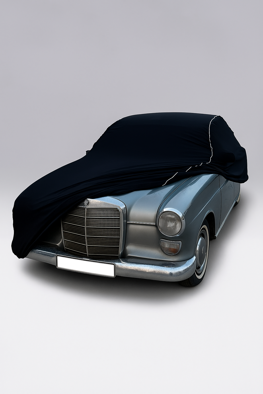 Ganzgarage Indoor Stretch Cover Carcover für Mercedes Benz W110  Schwarz