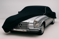 Ganzgarage Indoor Stretch Cover Carcover für Mercedes W111 Heckflosse Schwarz