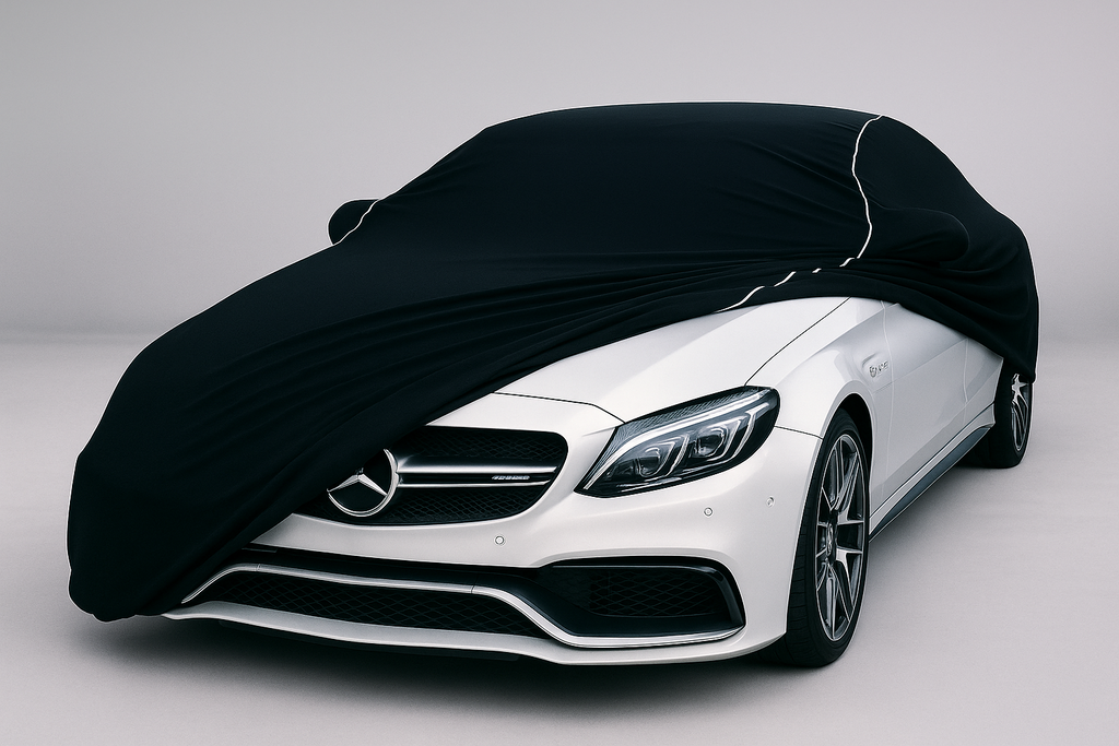 Ganzgarage Indoor Stretch Cover Carcover für Mercedes C63 AMG Coupe Schwarz