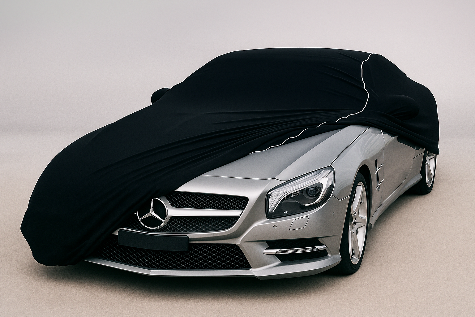 Ganzgarage Indoor Stretch Cover Carcover für Mercedes Sl R231 2012-19 Schwarz