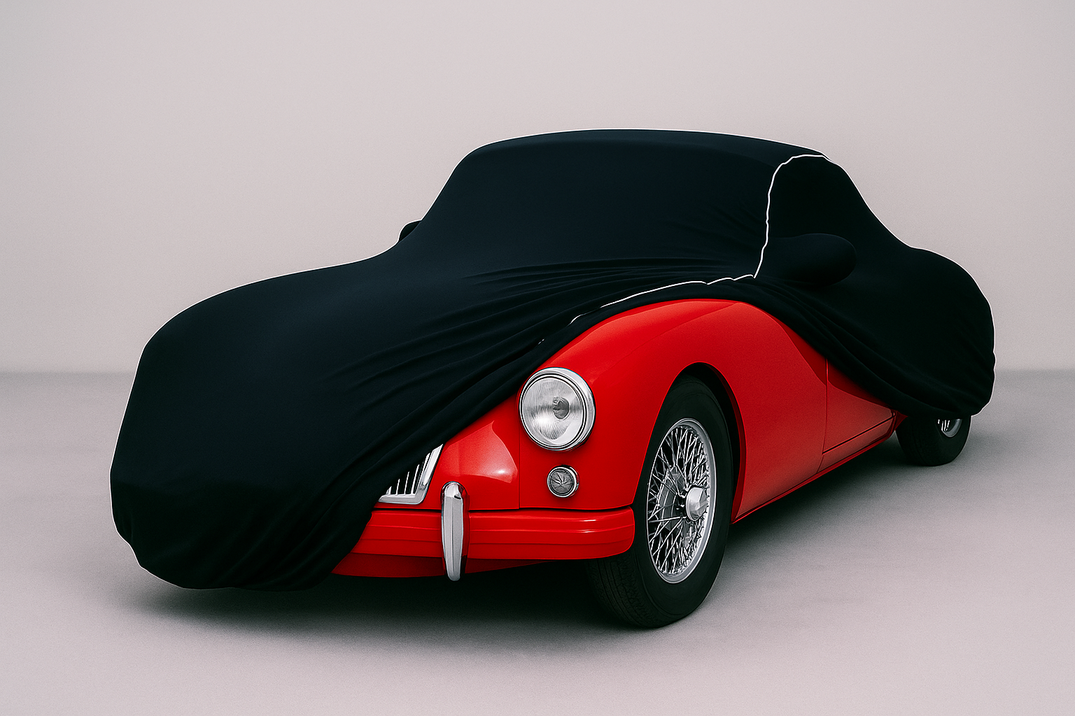 Ganzgarage Indoor Stretch Cover Carcover für MG MGA Cabrio & Coupe Schwarz