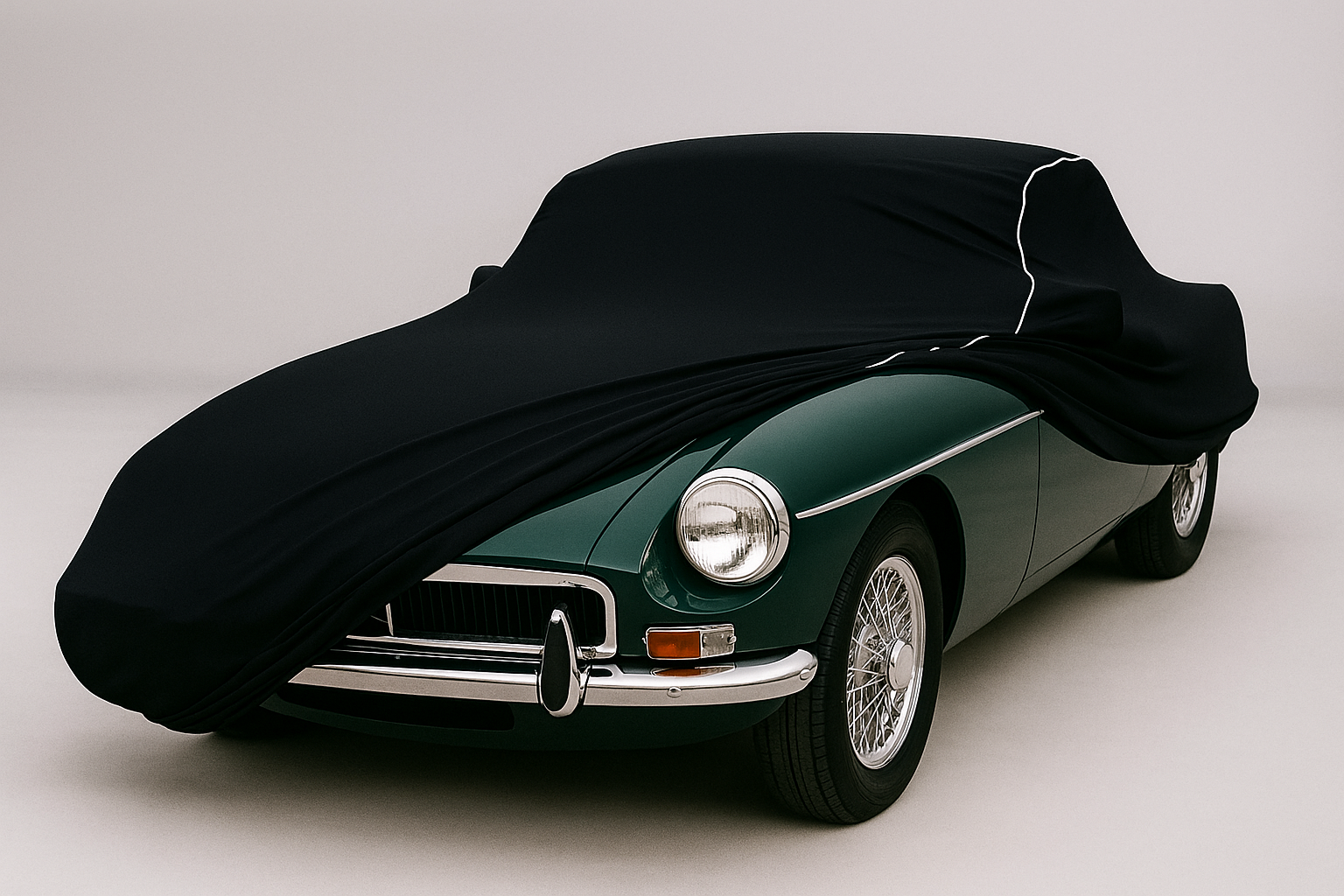 Ganzgarage Indoor Stretch Cover Carcover für MG MGB Cabrio Schwarz