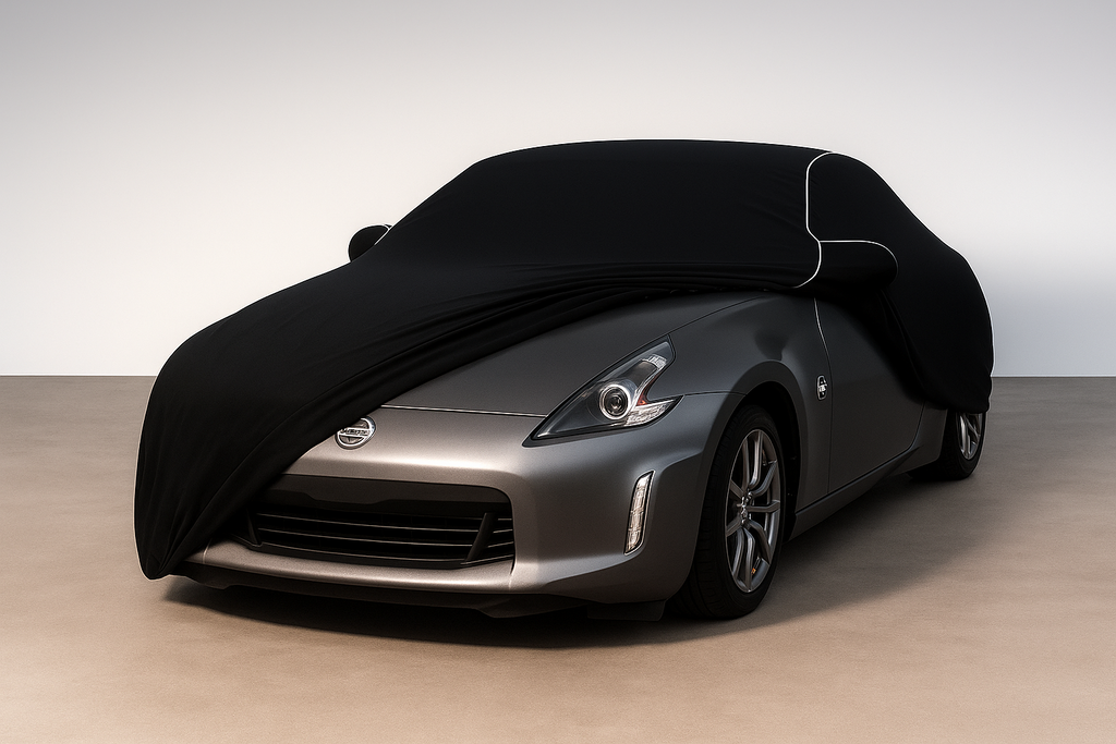 Ganzgarage Indoor Stretch Cover Carcover für Nissan 370Z Schwarz