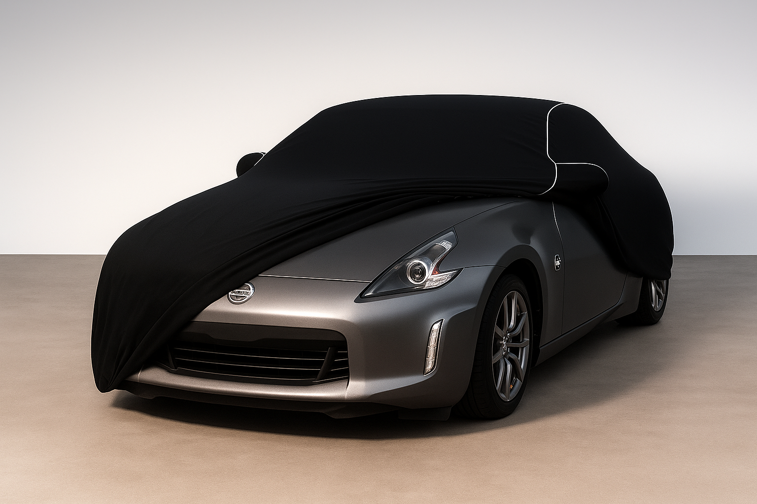 Ganzgarage Indoor Stretch Cover Carcover für Nissan 370Z Schwarz