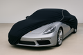 Ganzgarage Indoor Stretch Cover Carcover für Porsche 718 Boxster Schwarz