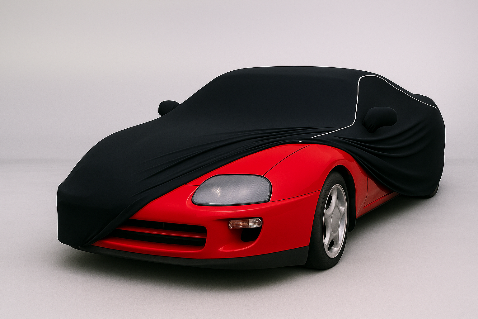 Ganzgarage Indoor Stretch Cover Carcover für Toyota Supra Schwarz