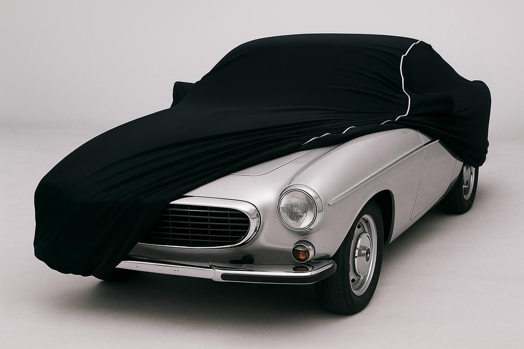 Ganzgarage Indoor Stretch Cover Carcover für Volvo P1800 S Schwarz