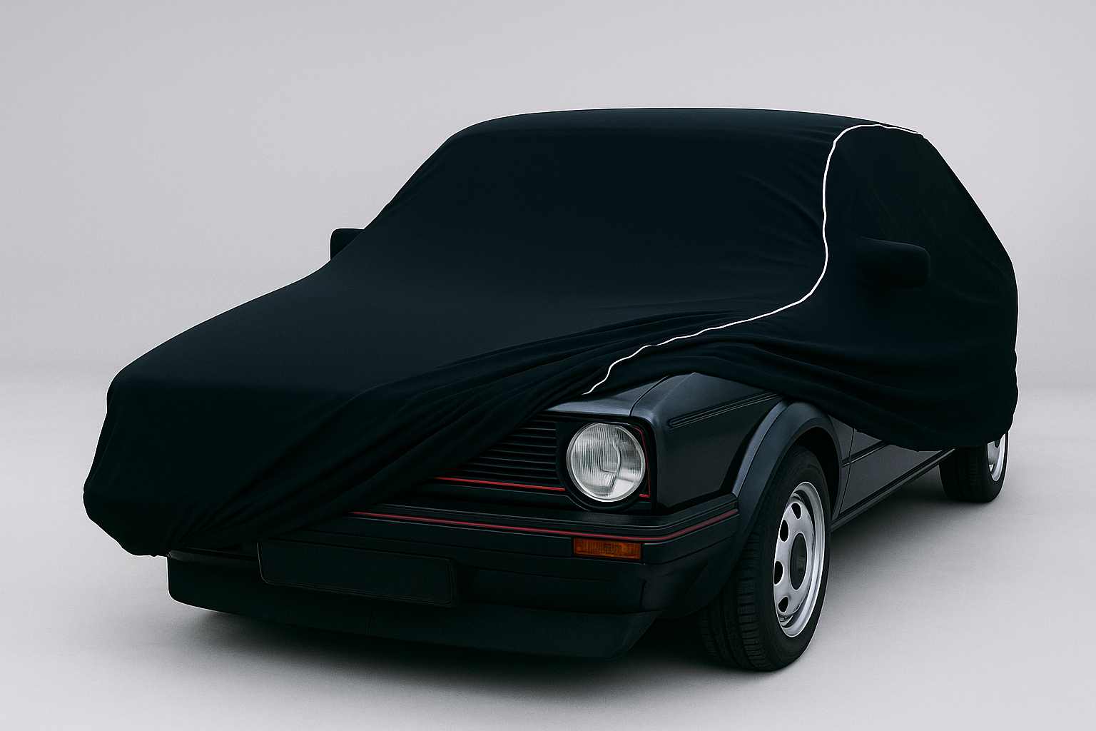 Ganzgarage Indoor Stretch Cover Carcover für VW Golf GTI 1 Schwarz