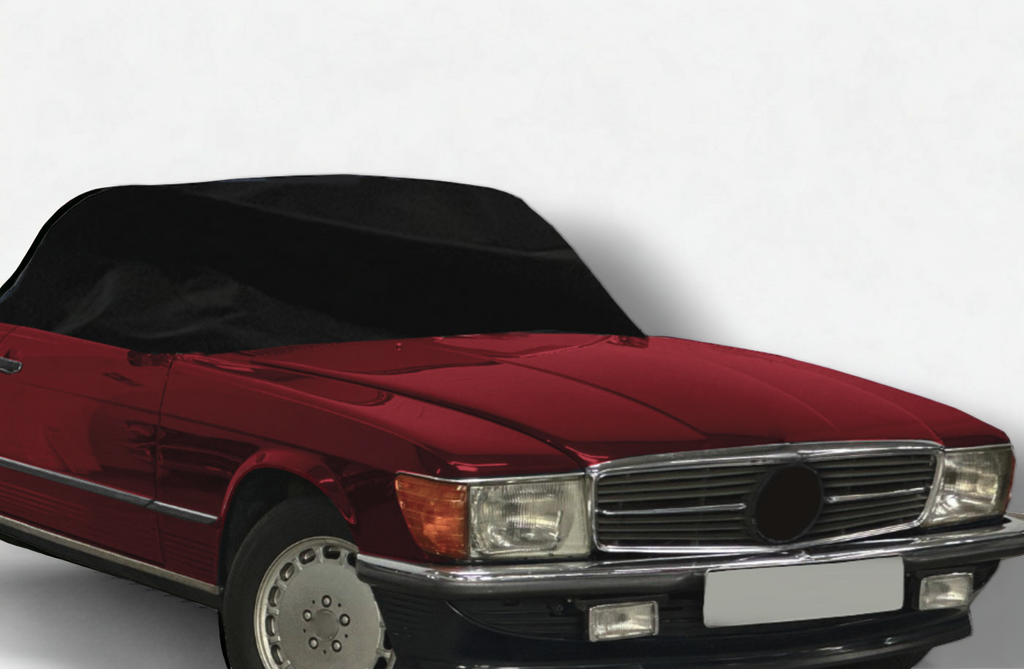 Halbcover Verdeckcover Garage Halbgarage für Mercedes SL W107 R107 Schwarz