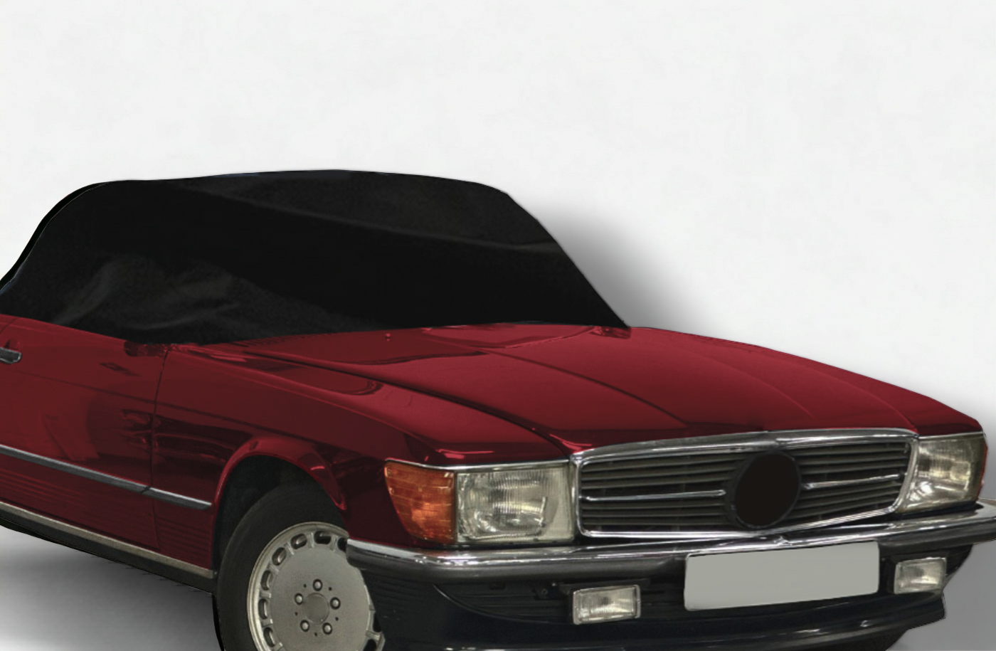 Halbcover Verdeckcover Garage Halbgarage für Mercedes SL W107 R107 Schwarz