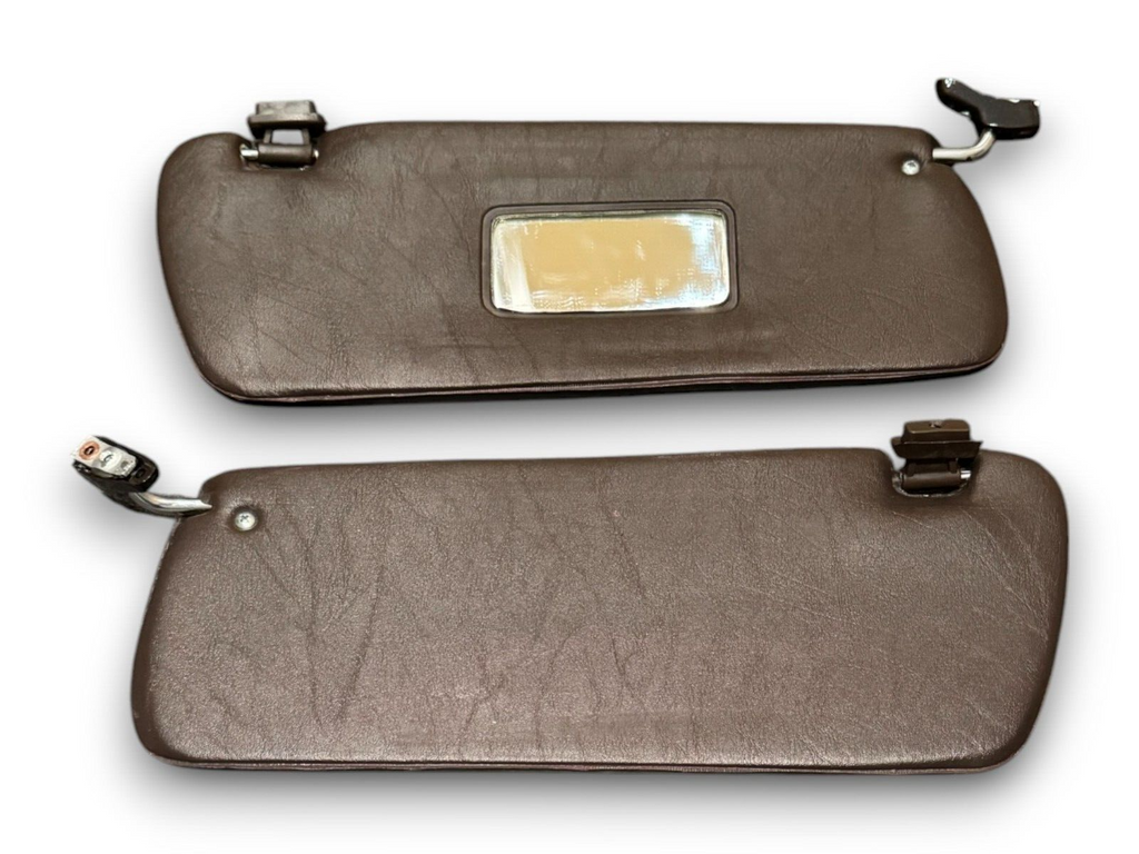 Sonnenblenden Sunvisor Paar mit Stangen + Clips für Mercedes SL R107 Braun
