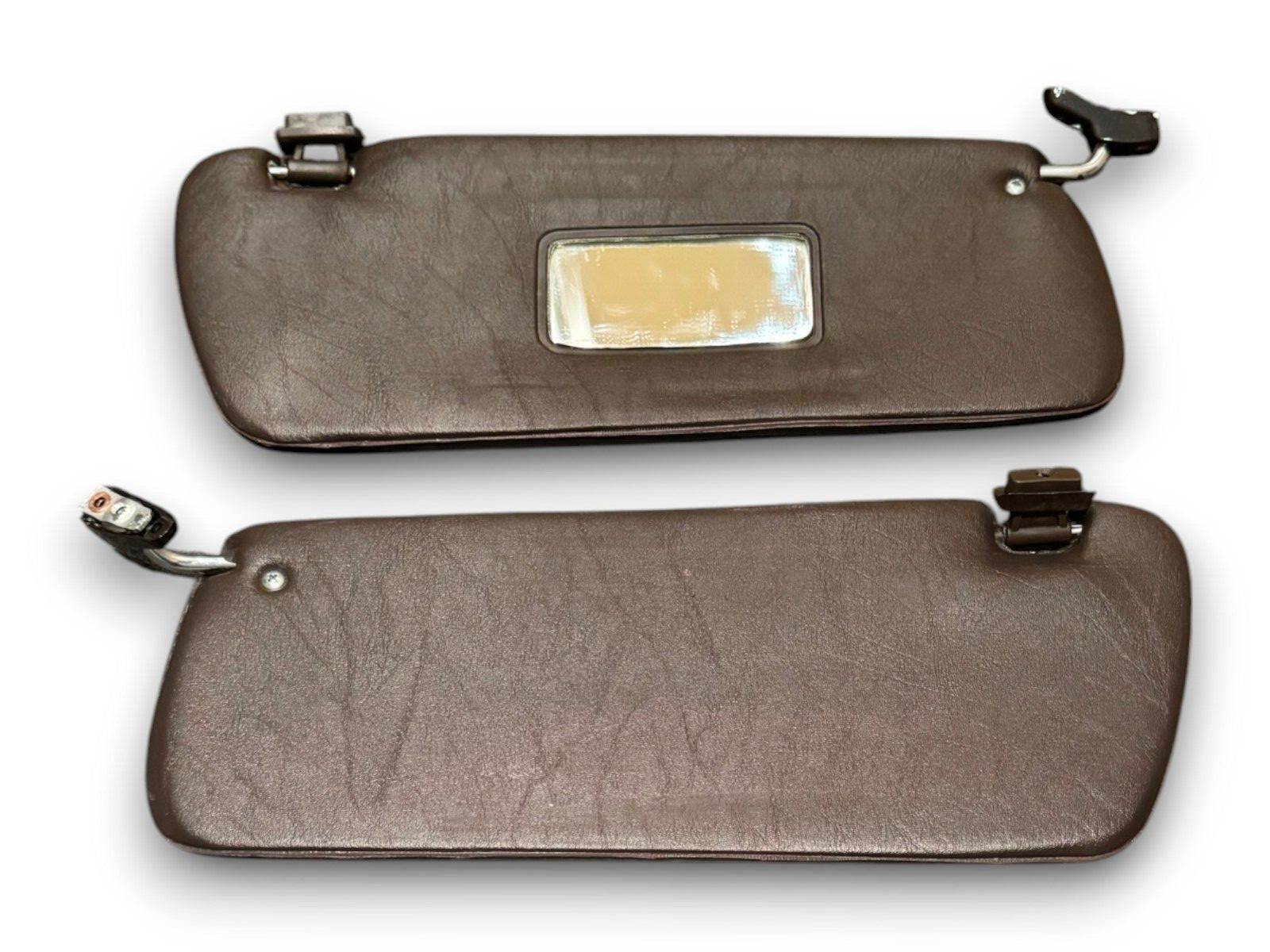 Sonnenblenden Sunvisor Paar mit Stangen + Clips für Mercedes SL R107 Braun