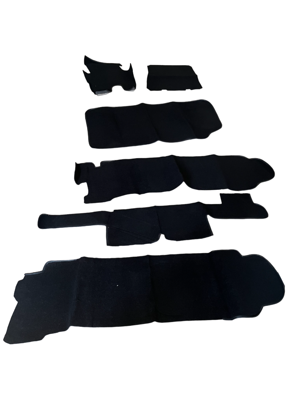 Kofferraum Teppichsatz Teppich für Mercedes Benz SL R107 W107 Schwarz