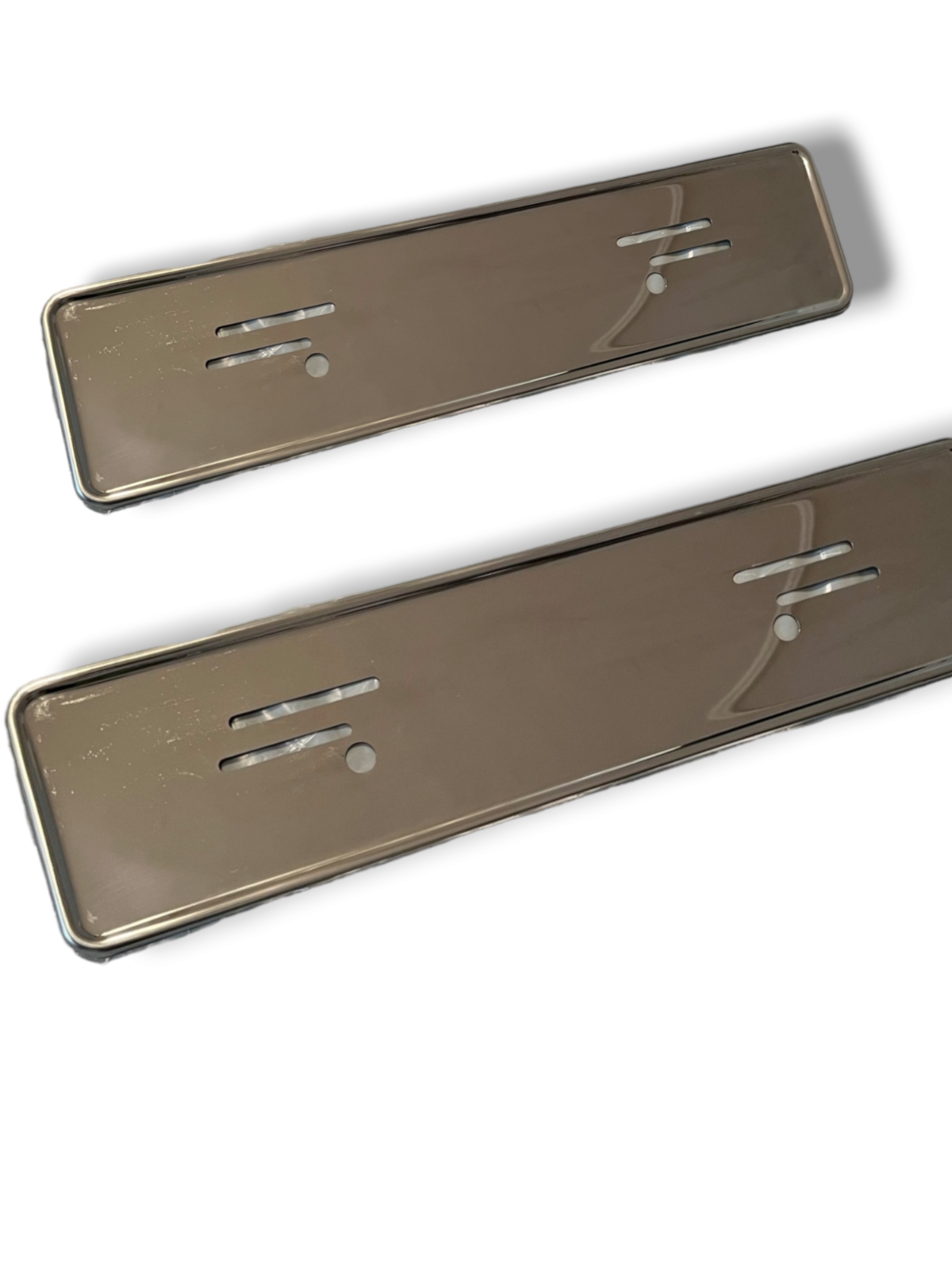 Kennzeichenhalter Chrom für Mercedes SL107 W108 W123 W114 W115 W116 W126.