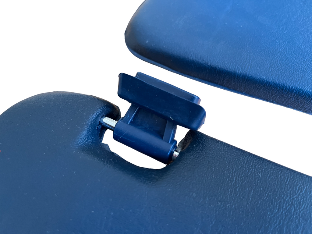 Sonnenblenden Sunvisor Paar mit Stangen + Clips für Mercedes SL R107 Blau.