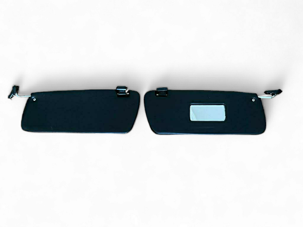 Sonnenblenden Sunvisor Paar mit Stangen + Clips für Mercedes SL R107 Schwarz.