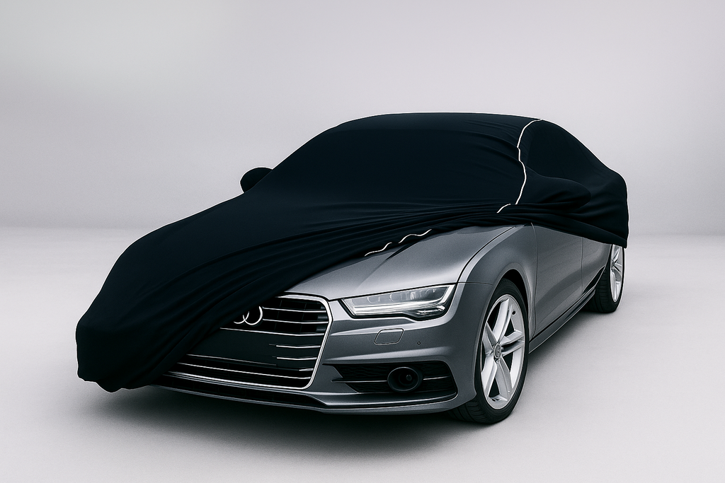 Ganzgarage Indoor Stretch Cover Carcover für Audi A7 Schwarz Schwarz