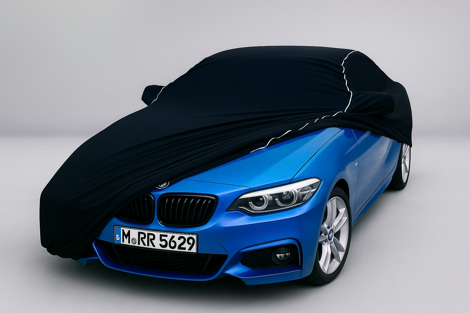 Ganzgarage Indoor Stretch Cover Carcover für Bmw 2er F22/F23 Schwarz