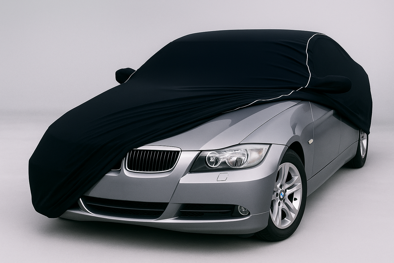 Ganzgarage Indoor Stretch Cover Carcover für Bmw 3er e90 Limousine Schwarz