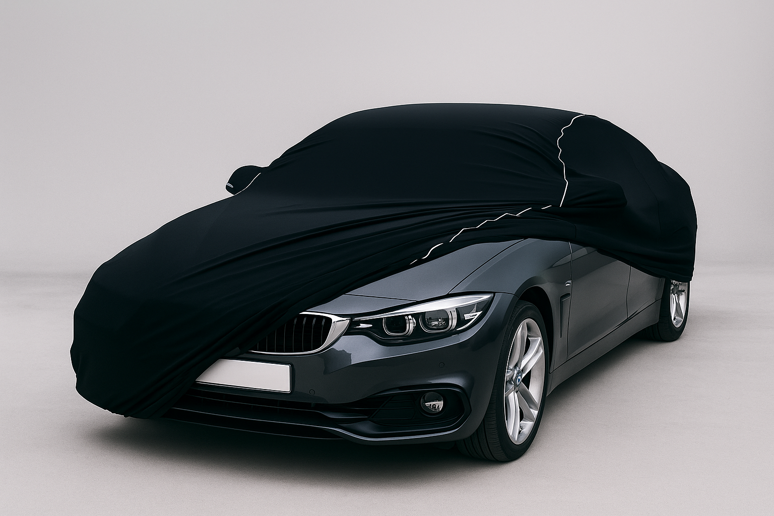 Ganzgarage Indoor Stretch Cover Carcover für Bmw 4er F36 Gran Coupe Schwarz