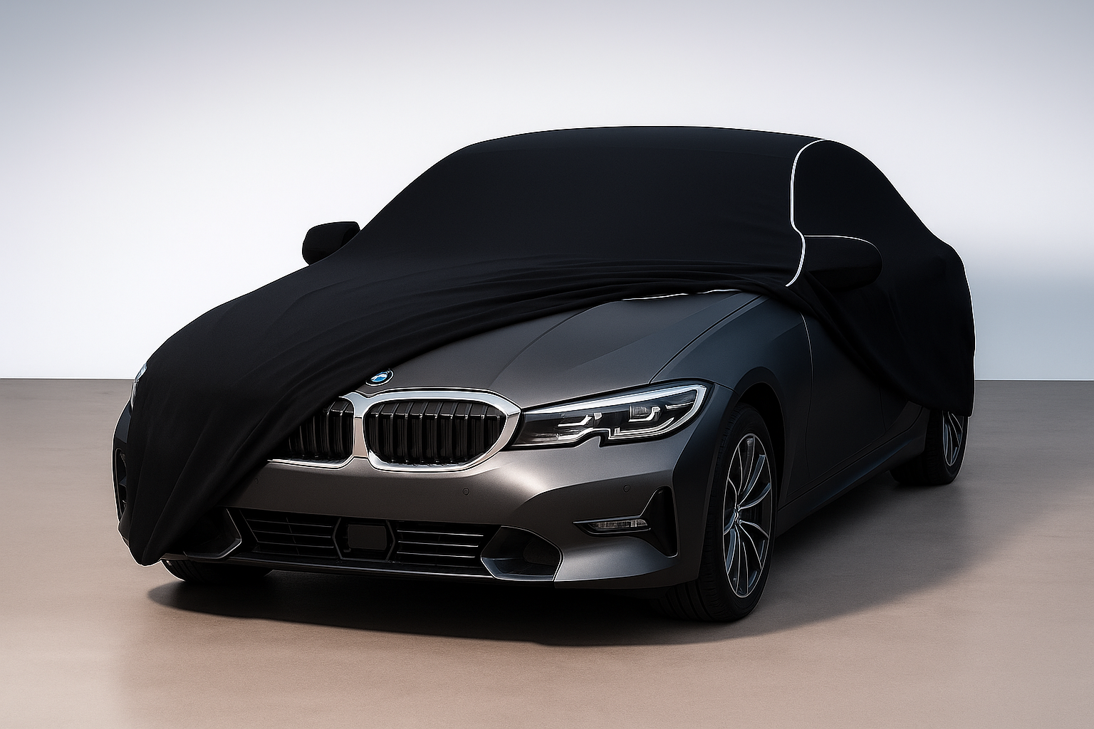 Ganzgarage Indoor Stretch Cover Carcover für Bmw G20/G21 Schwarz