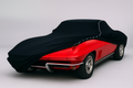 Ganzgarage Indoor Stretch Cover Carcover für Corvette C2 Schwarz