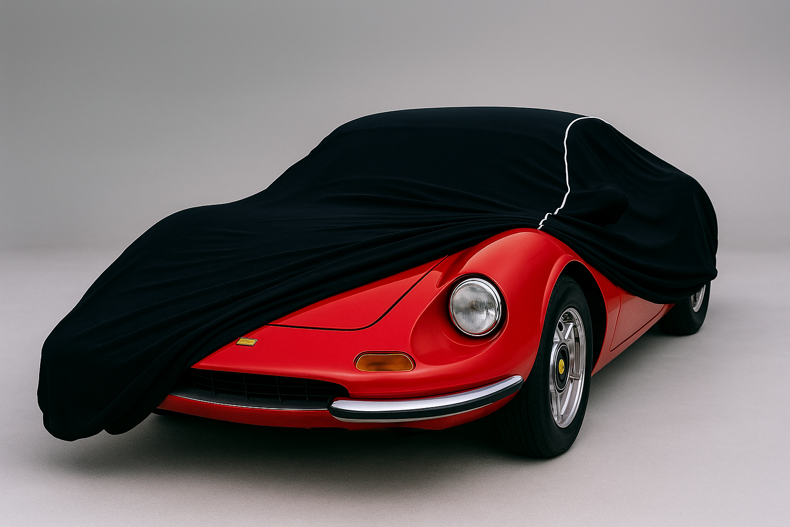 Ganzgarage Indoor Stretch Cover Carcover für Ferrari 246 GT Schwarz.