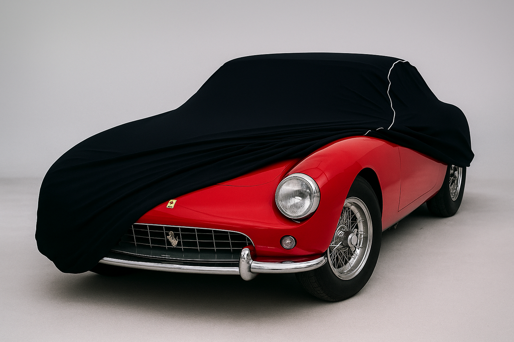 Ganzgarage Indoor Stretch Cover Carcover für Ferrari 250 GT Schwarz.