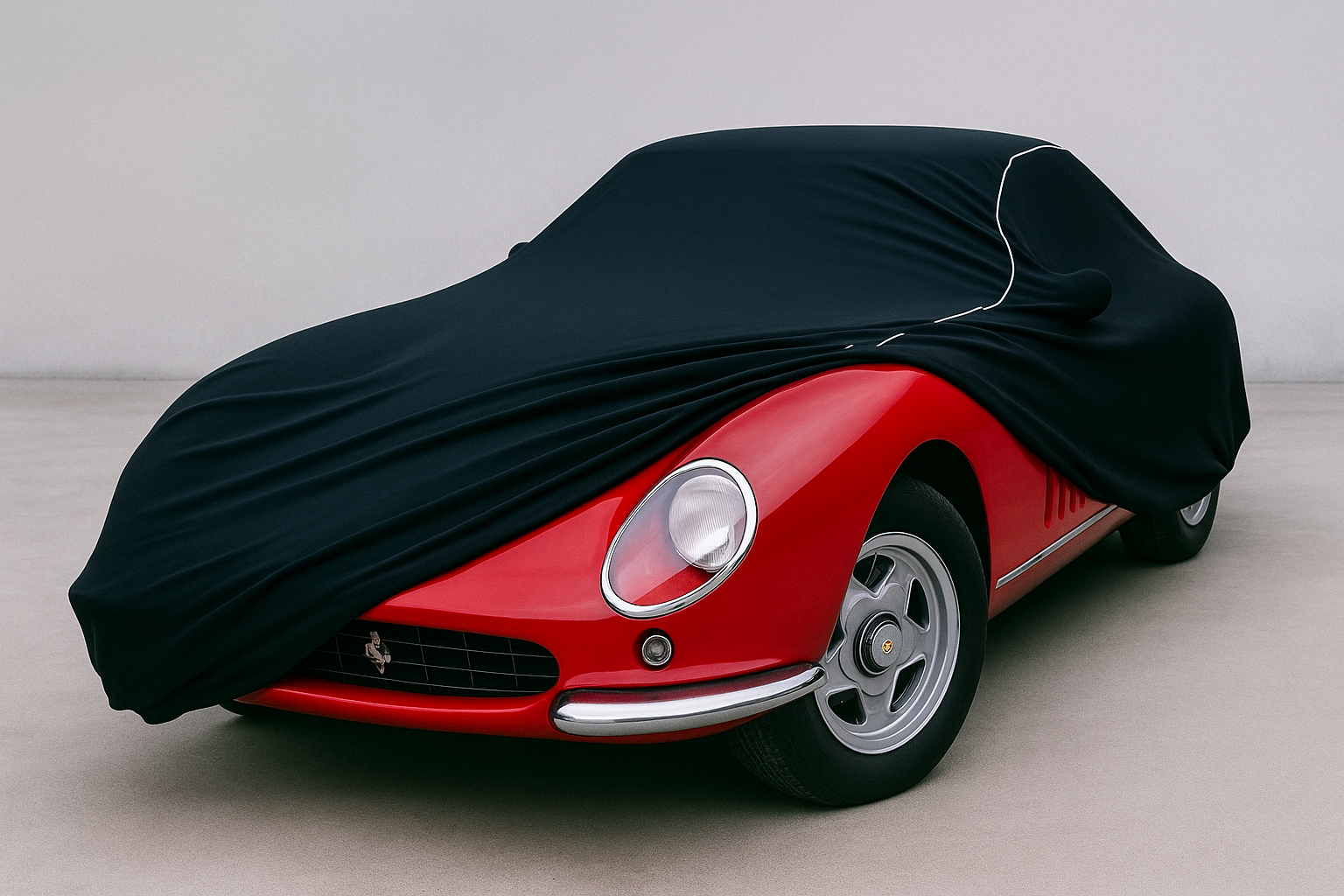 Ganzgarage Indoor Stretch Cover Carcover für Ferrari 275 GTB Schwarz