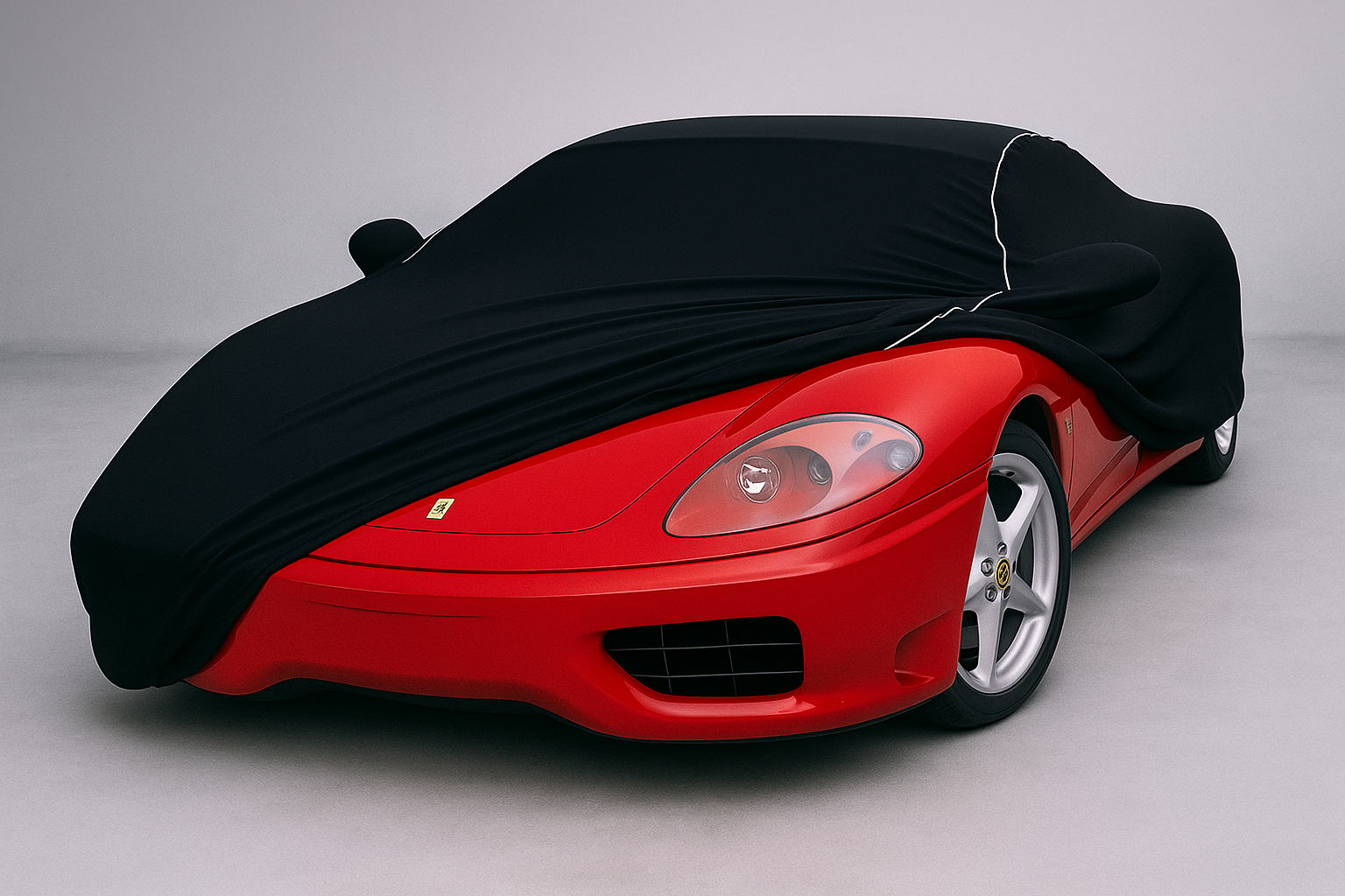 Ganzgarage Indoor Stretch Cover Carcover für Ferrari 360 Schwarz