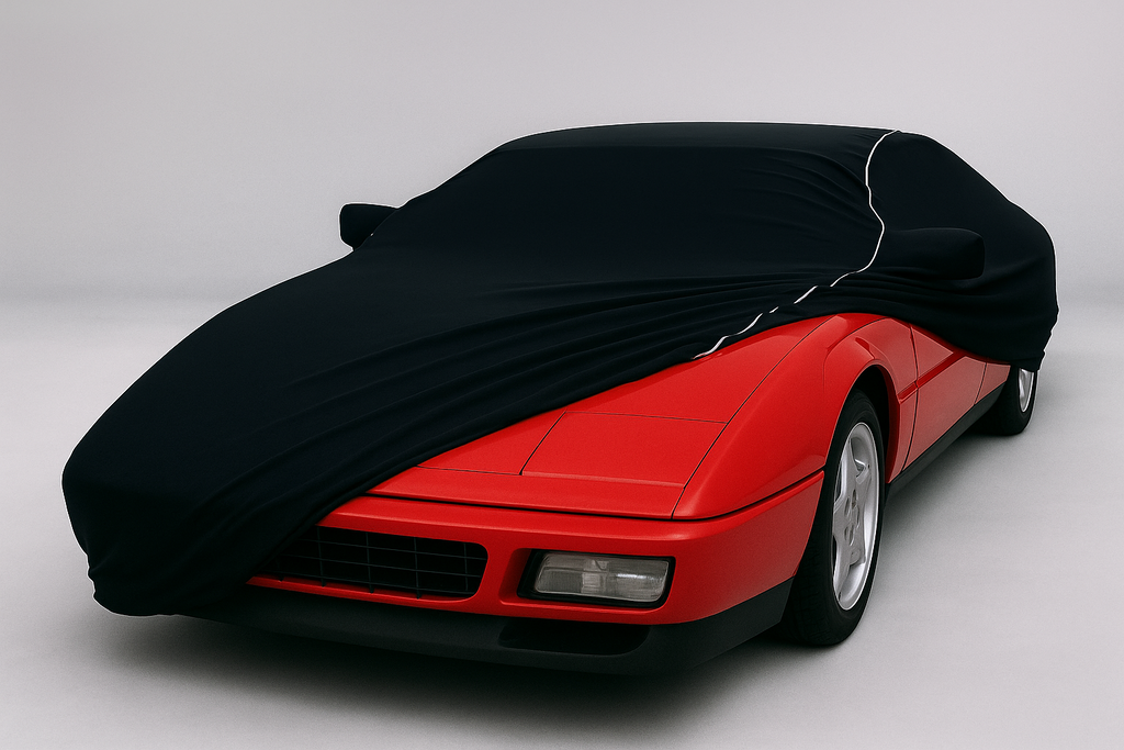 Ganzgarage Indoor Stretch Cover Carcover für Ferrari 400 GT Schwarz