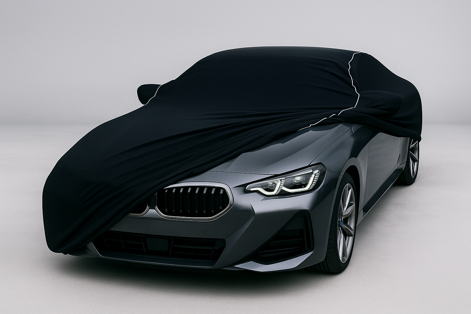 Ganzgarage Indoor Stretch Cover Carcover für für Bmw 2er G42 Schwarz.