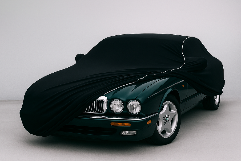 Ganzgarage Indoor Stretch Cover Carcover für Jaguar XJ X300 X330 Schwarz