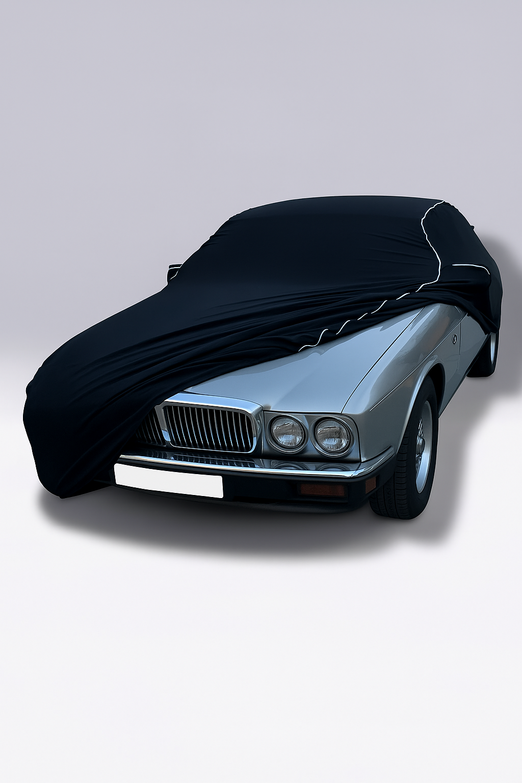 Ganzgarage Indoor Stretch Cover Carcover für Jaguar XJ XJ40 Schwarz.