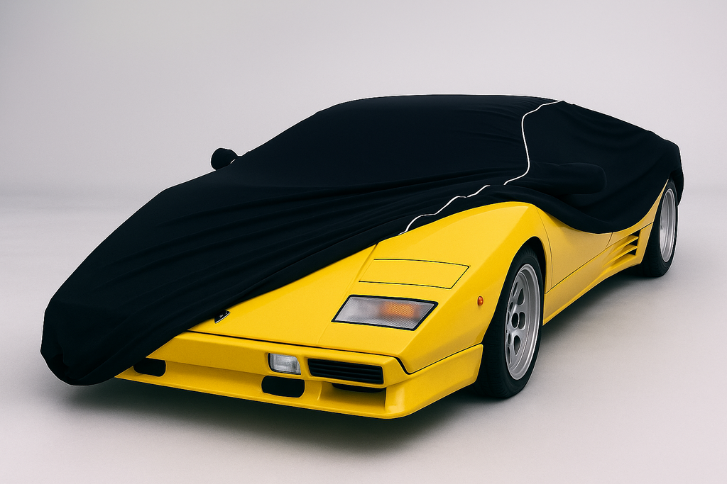 Ganzgarage Indoor Stretch Cover Carcover für Lamborghini Countach Schwarz