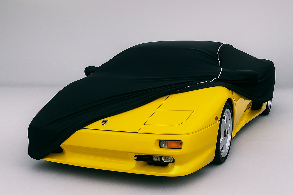 Ganzgarage Indoor Stretch Cover Carcover für Lamborghini Diablo Schwarz.
