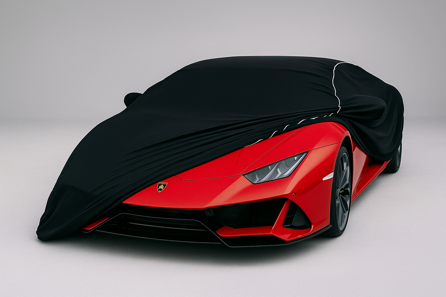 Ganzgarage Indoor Stretch Cover Carcover für Lamborghini Huracan Schwarz.