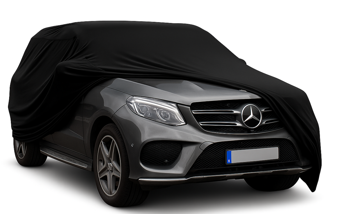 Ganzgarage Indoor Stretch Cover Carcover für Mercedes Benz W164 W166 Schwarz