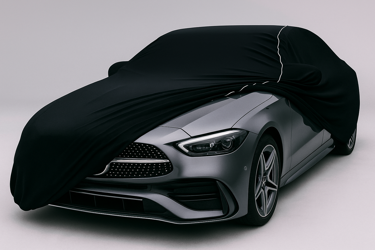 Ganzgarage Indoor Stretch Cover Carcover für Mercedes W206 Limousine Schwarz
