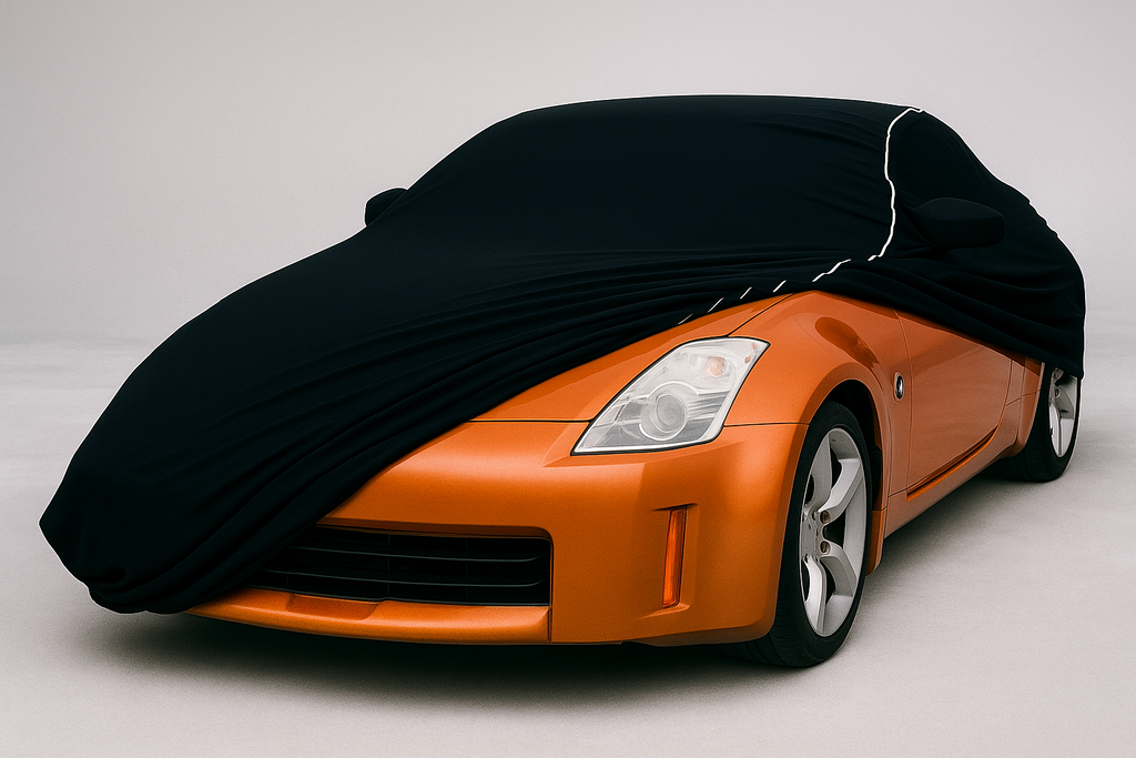 Ganzgarage Indoor Stretch Cover Carcover für Nissan 350Z Schwarz